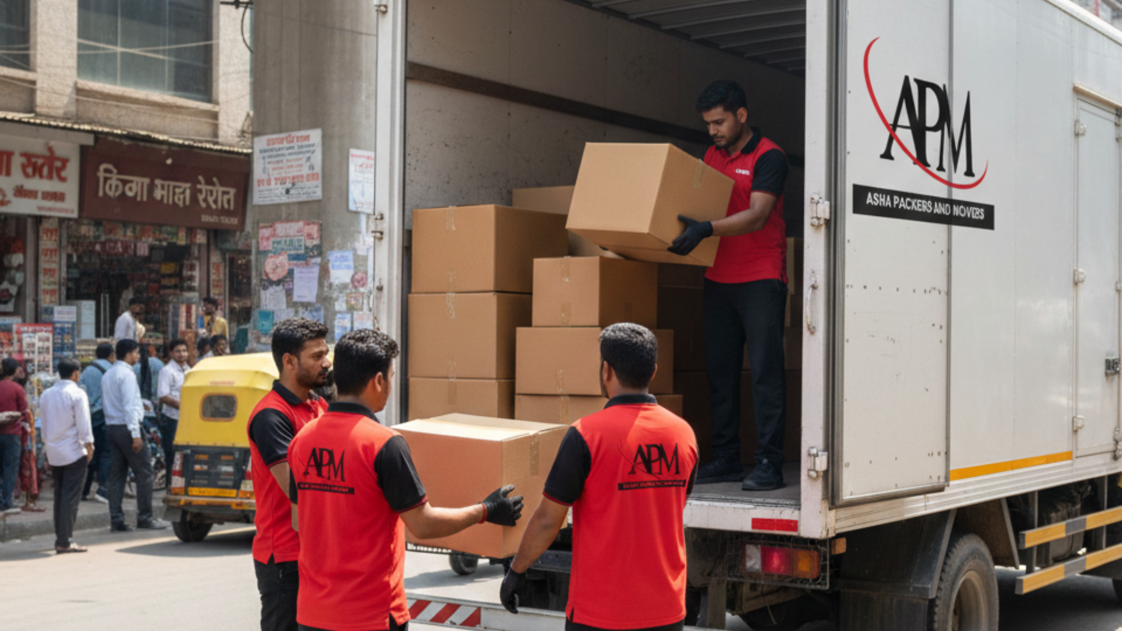 Packers and movers team handling household goods in Krishna Nagar Delhi